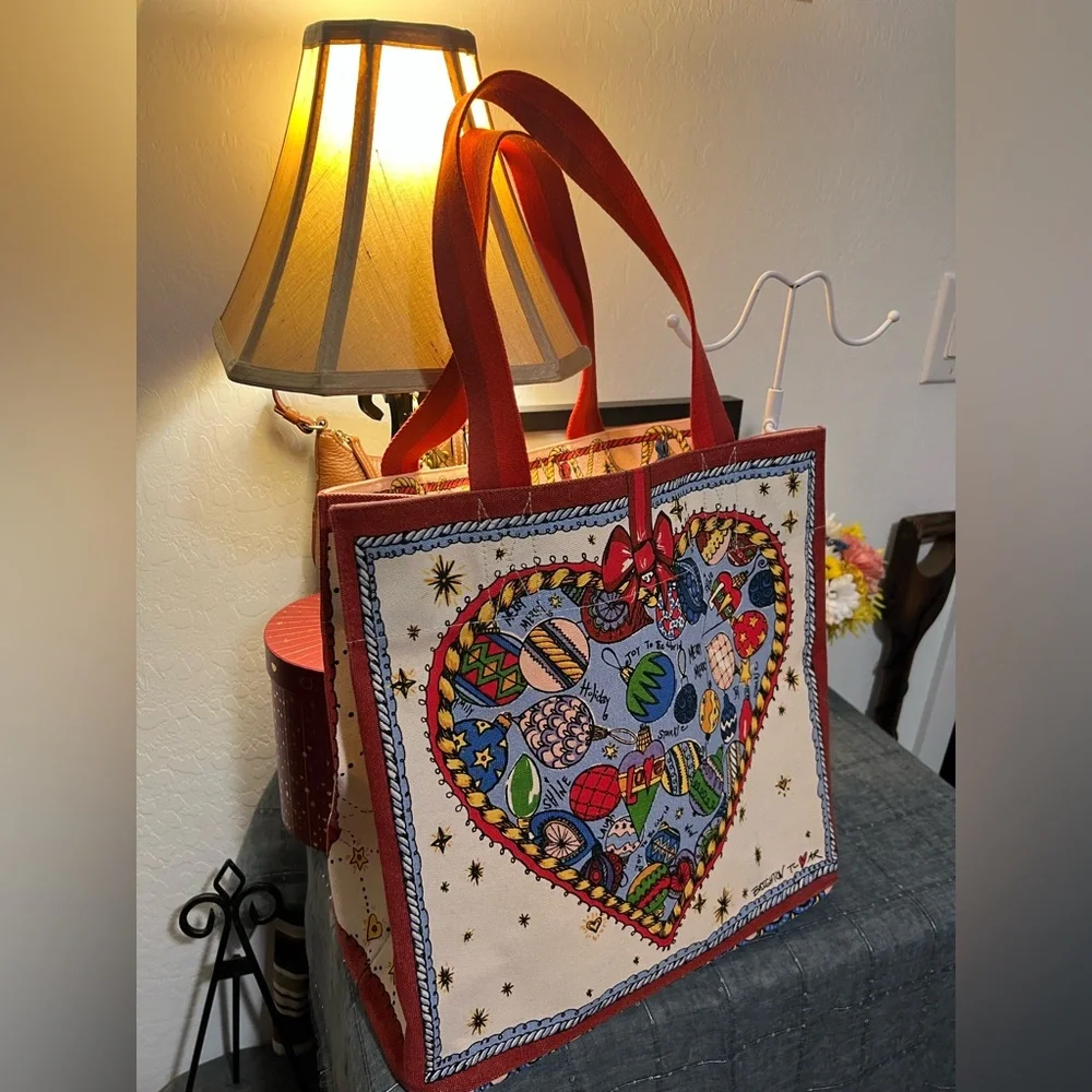 Brighton Celebrate Holiday Love Print Tote Bag - Picture 3 of 16